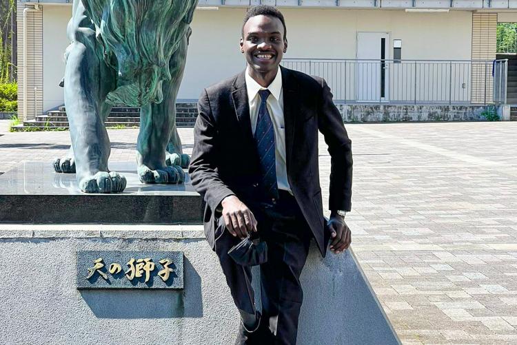 " Samuel Nyabuto, is among three Students from the Department of Literature who have completed the exchange program  at Soka university. Others Joash Kipkemoi and Michelle Opondo.