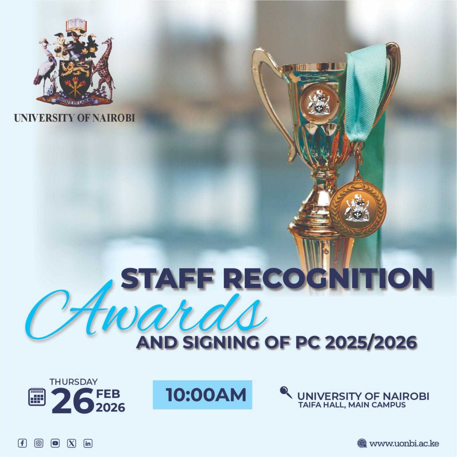 Staff Recognition Awards and the official signing of the Performance Contract (PC) 2025/2026