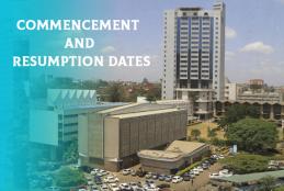 COMMENCEMENT AND RESUMPTION DATES