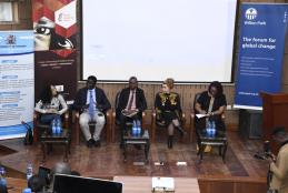 Panelists during the town hall discussion
