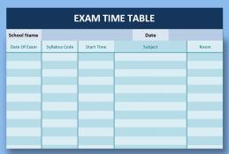 EXAM TIME TABLE 2023/2024