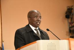 Dean of the Faculty of Arts and Social Sciences, Prof. Jack Odhiambo, Addresses First-Year Students during the Orientation Event